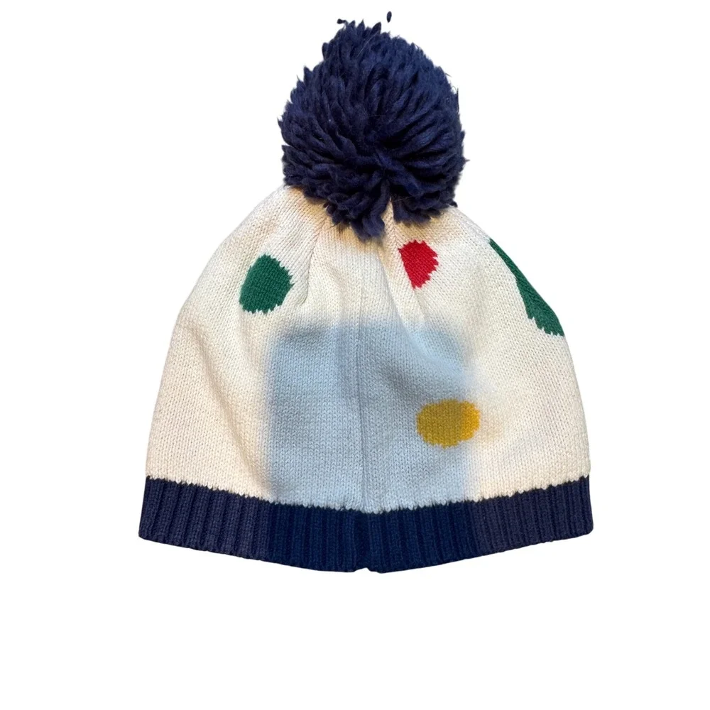 Hanna Andersson Colorful‎ Knit Pom Beanie Kids Medium Winter Hat Geometric